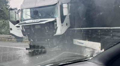 Accident GRAV pe A1! Un TIR a făcut PRĂPĂD