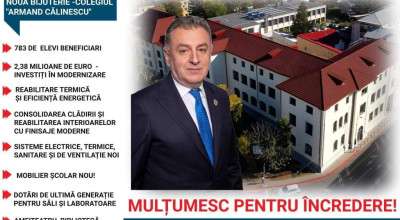 Colegiul Tehnic "Armand Călinescu" a fost reabilitat total