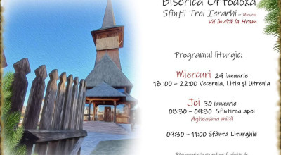 Biserica „Sfinții Trei Ierarhi” din Mioveni  își sărbătorește hramul