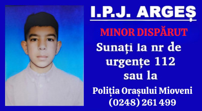Un copil din Argeș a DISPĂRUT