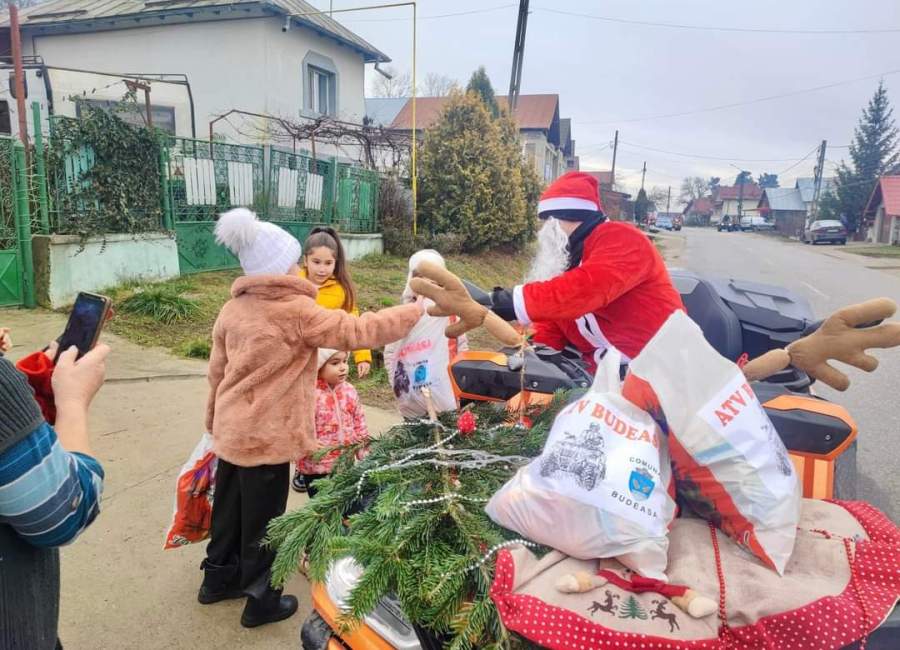 La Budeasa, Moș Crăciun a venit pe ATV