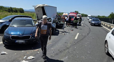ACUM! Accident GRAV pe A1! Trafic PARALIZAT