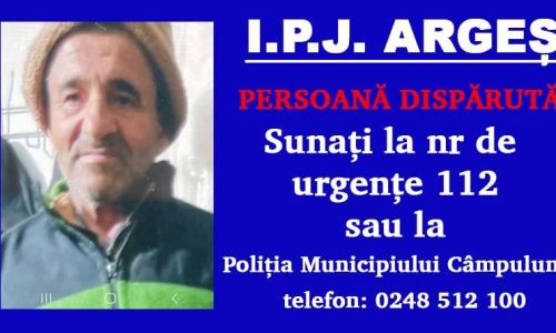 ACUM! A DISPĂRUT un bărbat din Argeş