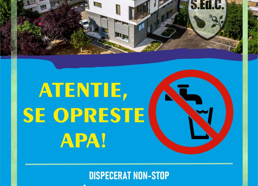 Se întrerupe furnizarea apei potabile în orașul Mioveni