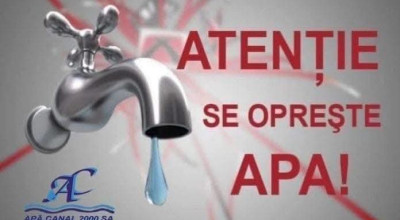 Mâine se oprește furnizarea apei în orașul Ștefănești!