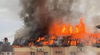 INCENDIU într-un BLOC din Pitești!