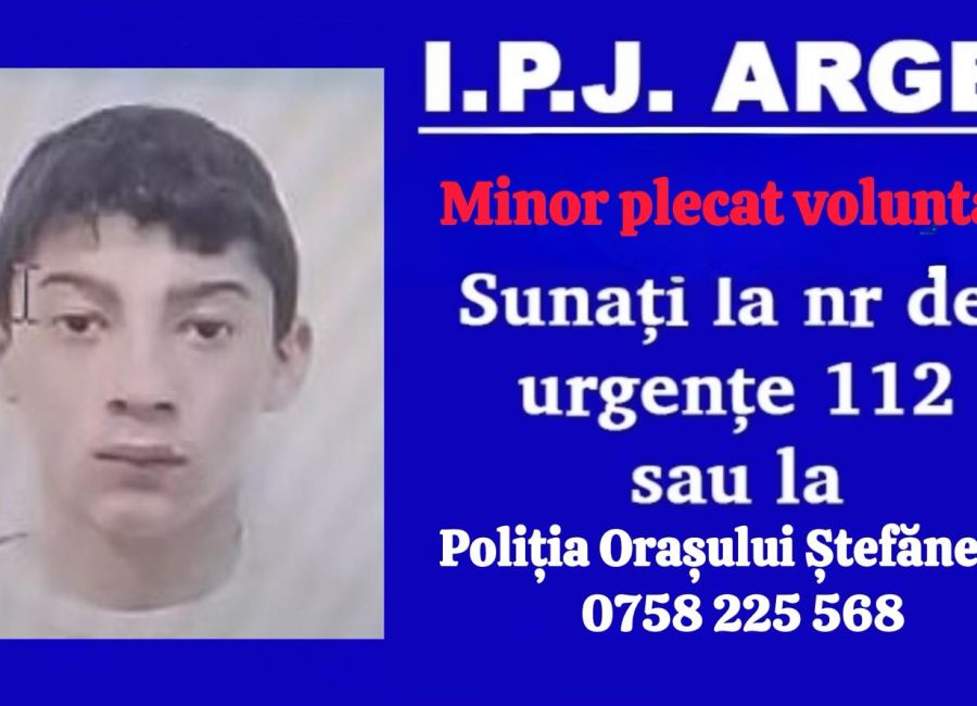 ULTIMA ORĂ! Un COPIL din Argeș a plecat de acasă și nu s-a mai întors!