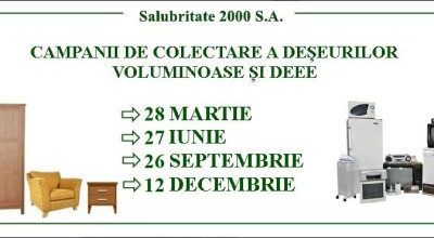 Calendarul campaniilor de colectare a deșeurilor voluminoase și DEEE, în Pitești, pentru anul 2025!
