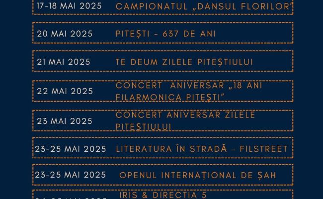 Spectacole de excepție de Zilele Municipiului Pitești