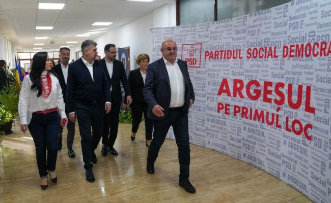 Premierul Marcel Ciolacu s-a întâlnit cu primarii social-democrați din Argeș