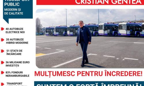 Primarul Gentea, vești excelente privind transportul în comun