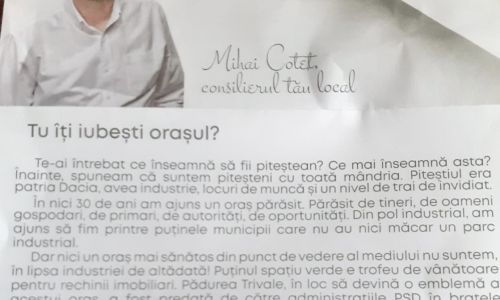Mihai Coteț, mai disperat ca niciodată! Trimite scrisori piteștenilor