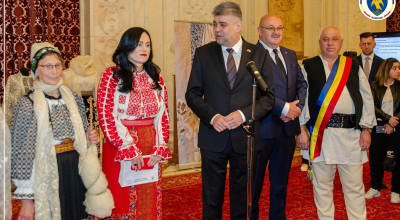 Marcel Ciolacu și Gabrilea Firea, 'Pe firul borangicului', la Parlament