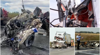 Carnagiu pe A1! Cinci argeşeni au MURIT într-un accident teribil