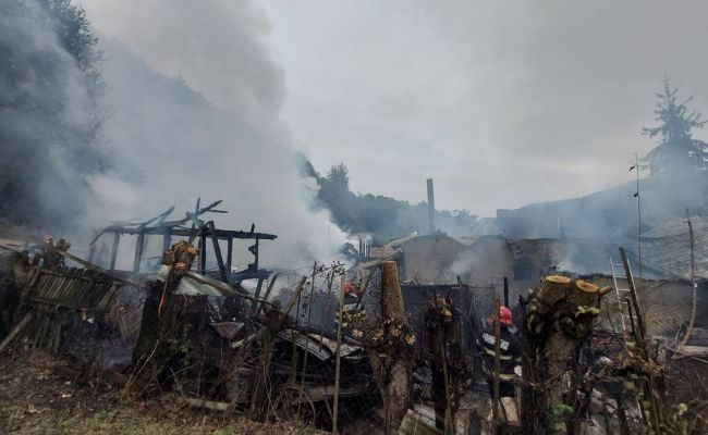 ACUM! Incendiu URIAȘ într-o GOSPODĂRIE din Argeș!