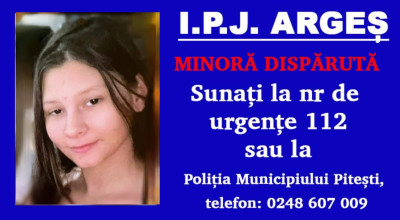 O MINORĂ din Argeș este căutată de polițiști