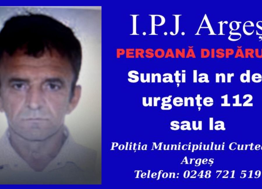 ALERTĂ în Argeș! Un bărbat de 62 de ani este de NEGĂSIT!