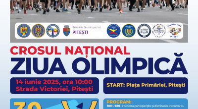 Piteștiul găzduiește Crosul Național „Ziua Olimpică” – ediția 2025!