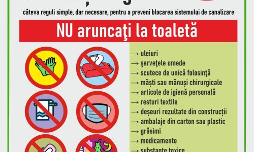 Canalizarea nu este coş de gunoi!