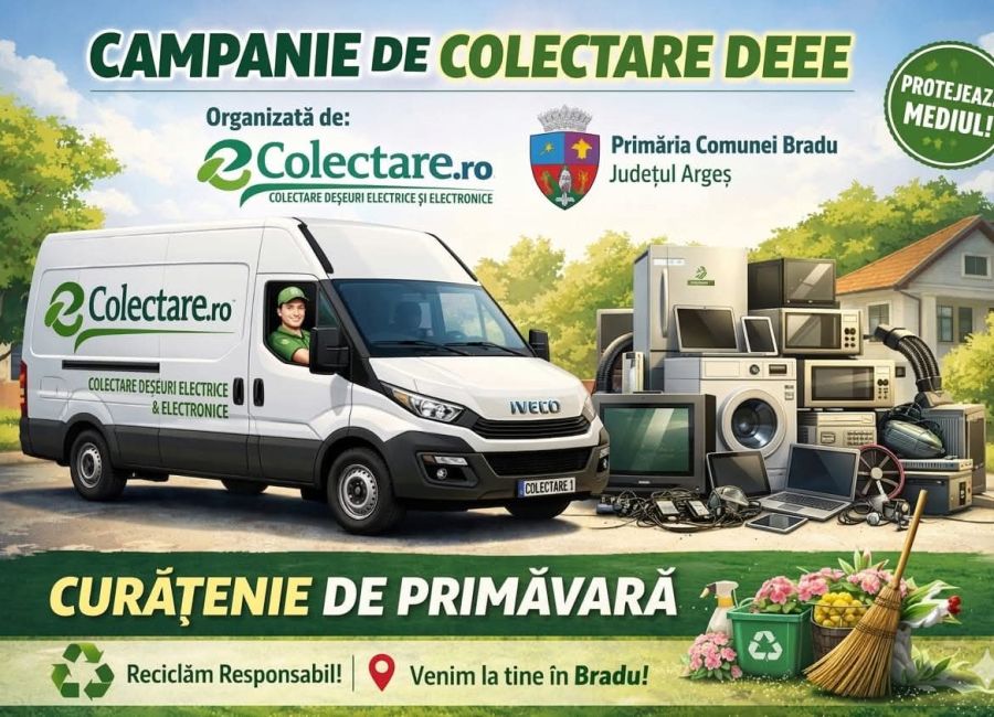 Campanie de colectare a deșeurilor electrice și electronice în comuna Bradu!