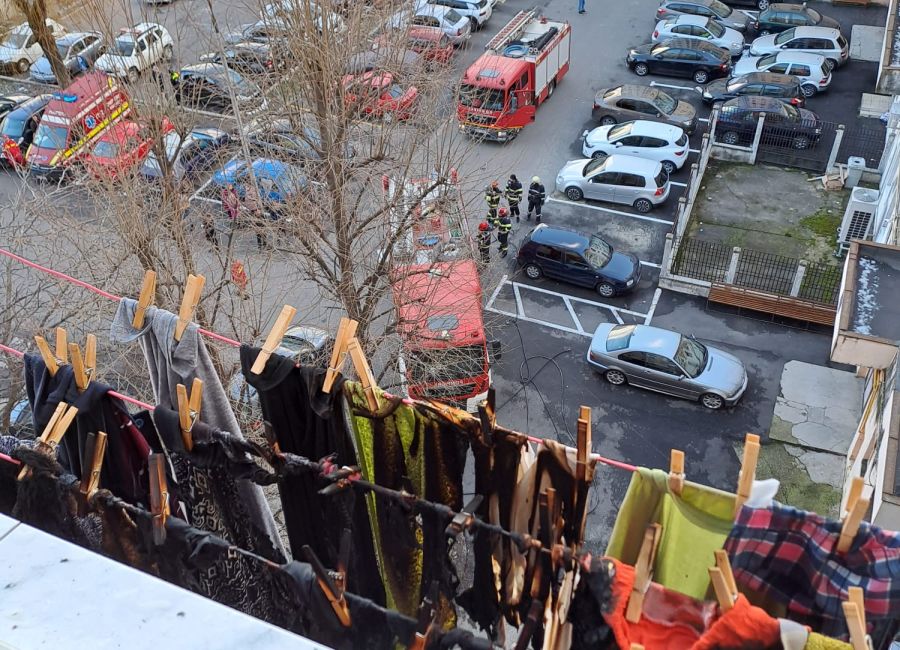 Incendiu într-un apartament din Pitești