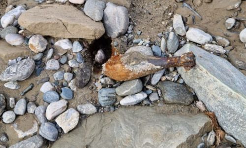 Un proiectil din primul Război Mondial a fost descoperit în Argeş