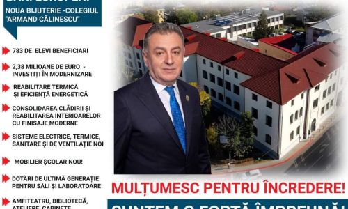 Colegiul Tehnic "Armand Călinescu" a fost reabilitat total