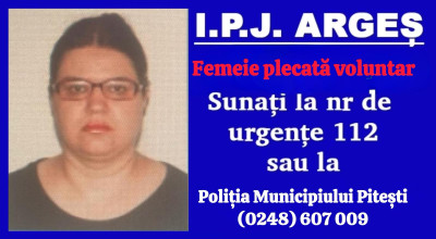 ULTIMA ORĂ! O femeie din Pitești este de NEGĂSIT!