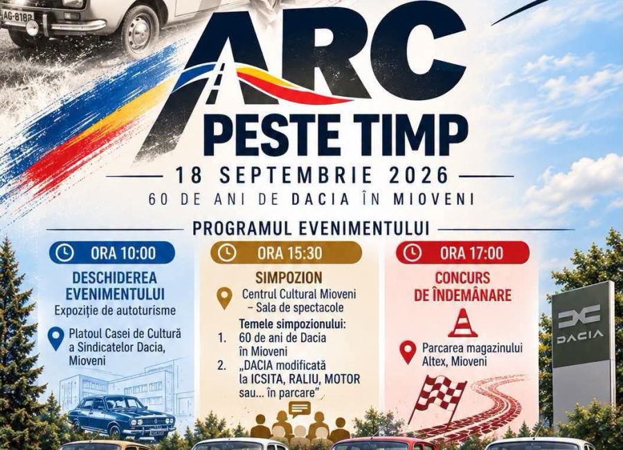 Eveniment de excepție la Mioveni! Dacia, 60 de ani de istorie!