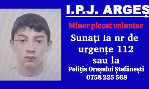 ULTIMA ORĂ! Un COPIL din Argeș a plecat de acasă și nu s-a mai întors!