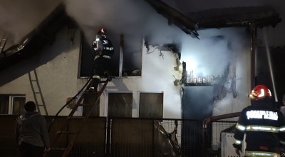 Incendiu puternic în comuna Rucăr