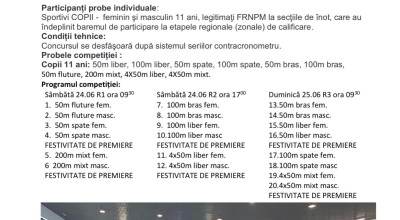 Bazinul Olimpic din Piteşti, gazda unei competiţii naţionale