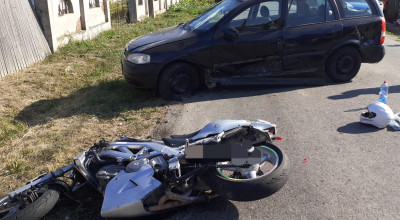 ACUM! Accident cu motociclist în Argeș