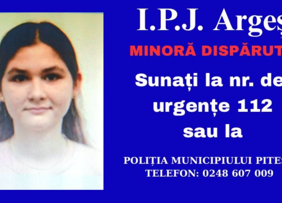 ALERTĂ în Argeș! O minoră de 15 ani a DISPĂRUT