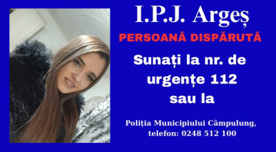Adolescentă din Argeș, DISPĂRUTĂ!