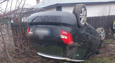 ACUM! Accident în Argeș! S-a RĂSTURNAT cu mașina!