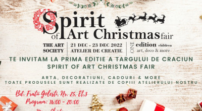 Atelierul de Creație THE ART SOCIETY, târg de Crăciun cu produse magice