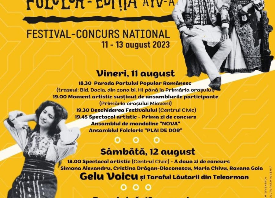 Începe Festivalul Naţional de Folclor de la Mioveni