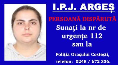 Alertă în Argeș! A DISPĂRUT o tânără în vârstă de 19 ani