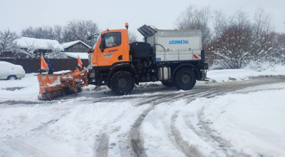 În Pitești se intervine pentru deszăpezire