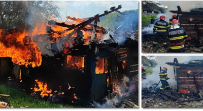 ACUM! O casă a luat FOC în Argeş!