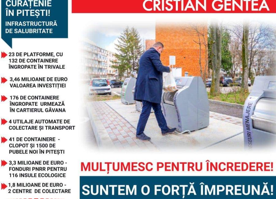 Modernizarea sistemului de salubritate, o prioritate pentru primarul Gentea