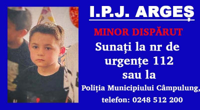 ALERTĂ în Argeș! Un copil de 6 ani a DISPĂRUT!