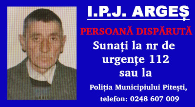 Un bărbat din Argeş a DISPĂRUT!
