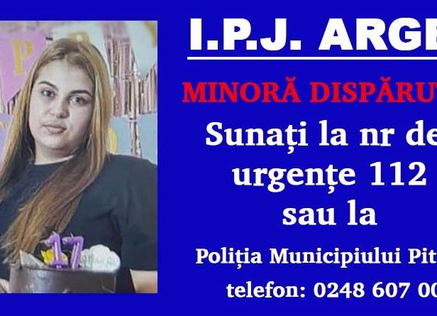 O MINORĂ din Pitești a dispărut de acasă