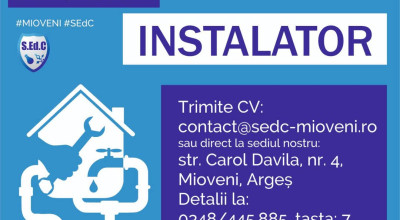 Servicii Edilitare pentru Comunitate Mioveni ANGAJEAZĂ