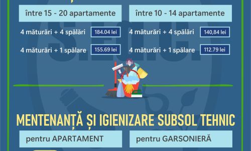 SEdC Mioveni oferă servicii de curățenie pe scara blocului