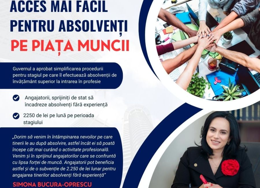 Executivul a simplificat procedura de efectuare a stagiului pentru absolvenţii de învăţământ superior