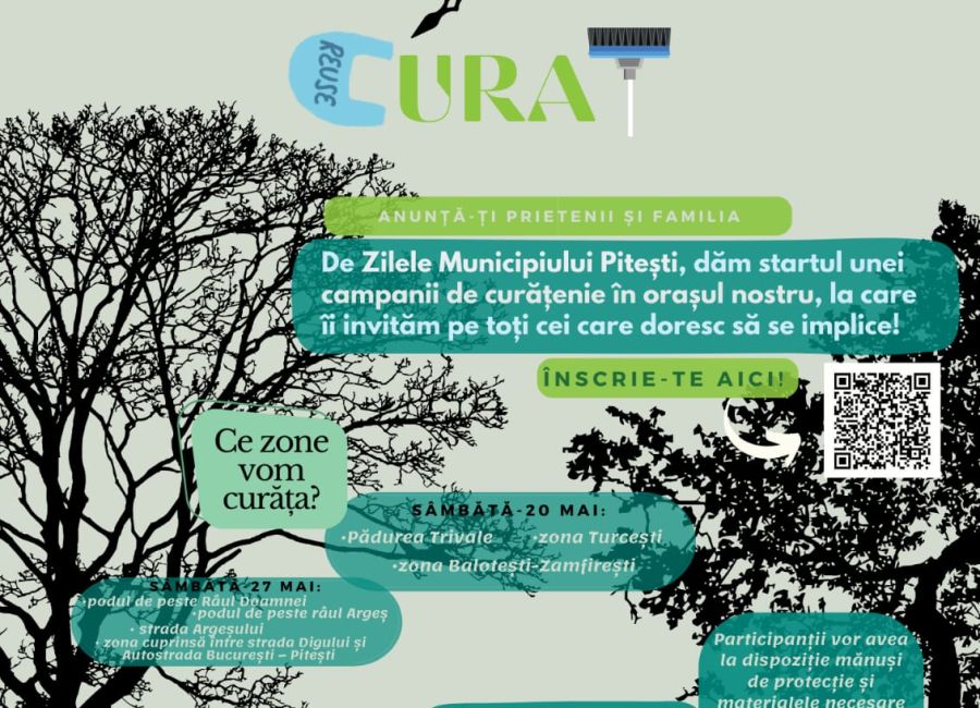 Acțiune de ecologizare în Pitești