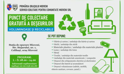 Punct de colectare a deșeurilor voluminoase și reciclabile